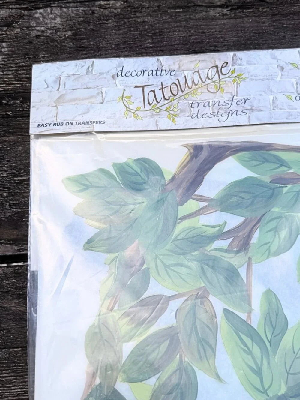 Vintage Tatouage Transfer Rub Designs Carolyn Yovan Apple Magnolia Tree 6 Feet